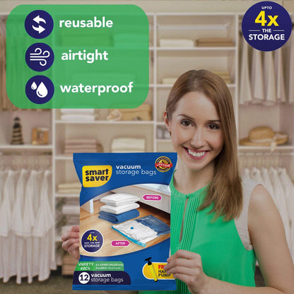 Vacuum Bags with Manual Pump - Choose your Size and Pack