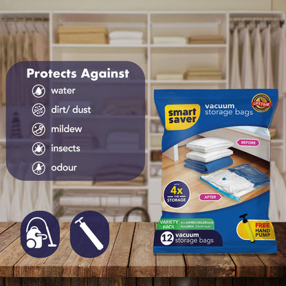 Vacuum Bags with Manual Pump - Choose your Size and Pack