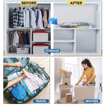 Vacuum Bags with Manual Pump - Choose your Size and Pack