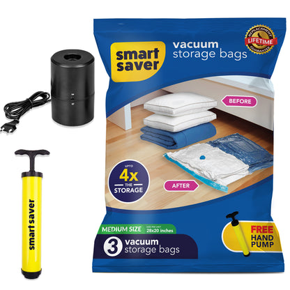 Vacuum Bags with Manual Pump & Electric Pump